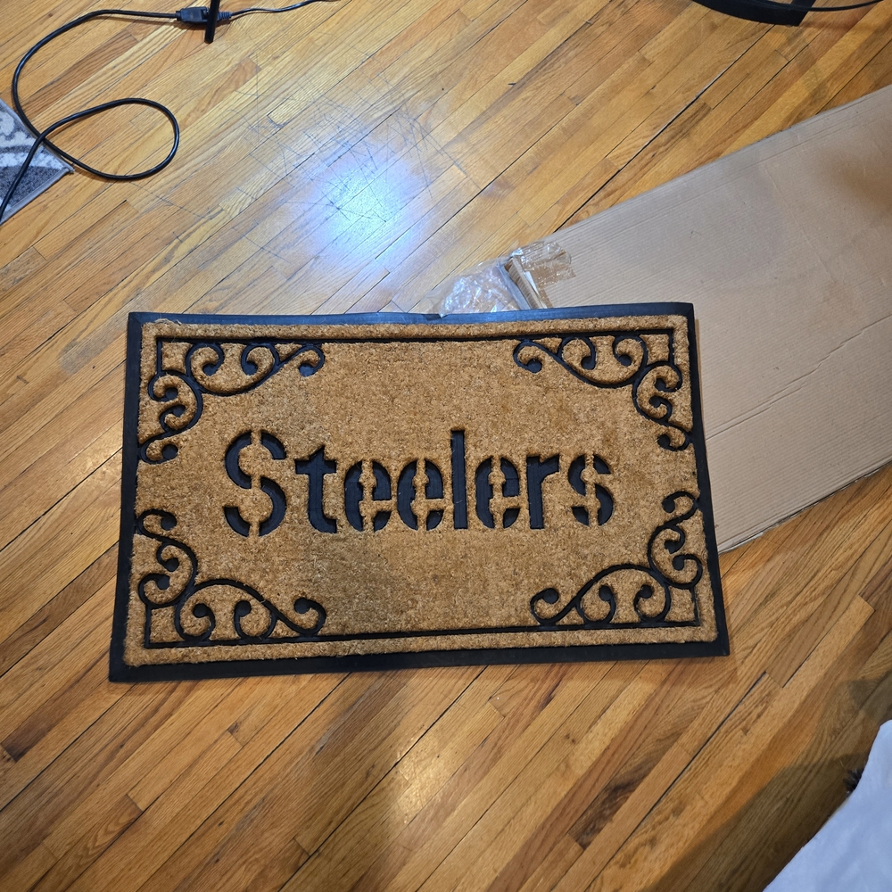The Memory Company NWT  Pittsburgh Steelers  Outdoor Coir Welcome Door Mat